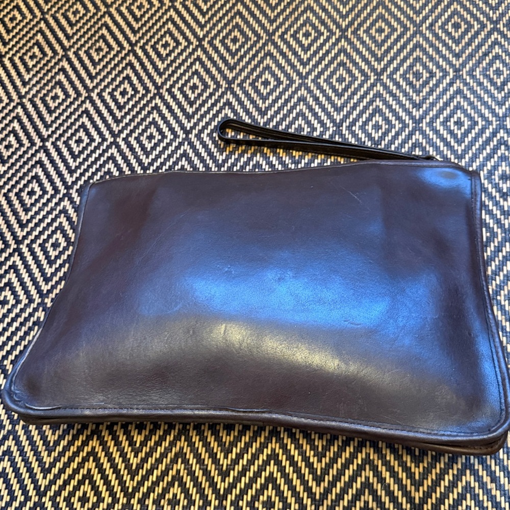 Vintage Coach slim clutch large 9555 MOCHA GLUE IN REGISTRATION NEW YORK CITY - Picture 6 of 16
